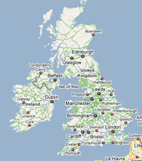 Mapa Inglaterra